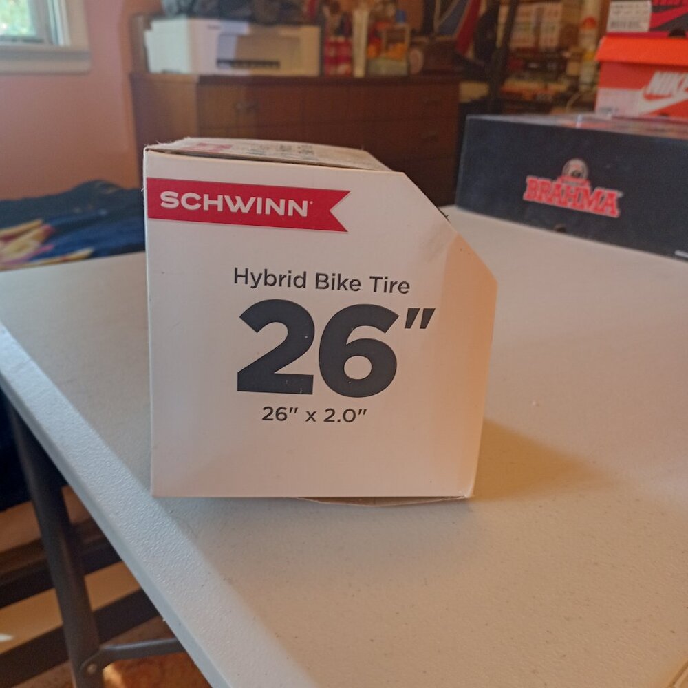 NEW Schwinn 26” x 2.0” Hybrid Bike Tire Combination Thread Black x 2 - Picture 4 of 4
